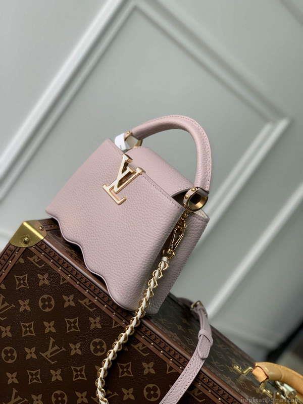 LV M22122 Louis Vuitton Capucines Mini Handbag Wisteria