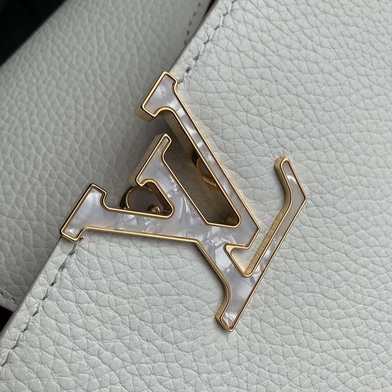 LV M22121 Louis Vuitton Capucines BB Handbag Snow White