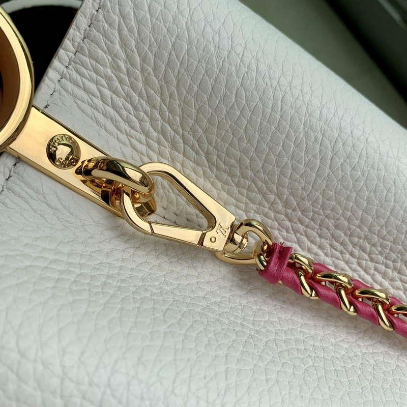 LV M22121 Louis Vuitton Capucines BB Handbag Snow White