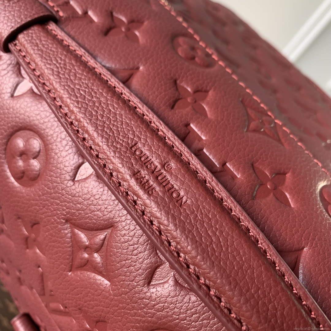 LV M41487 Louis Vuitton Pochette Métis Handbag Wine Red