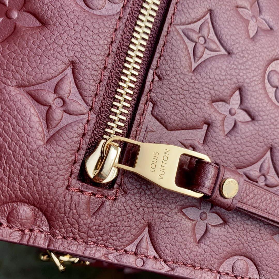 LV M41487 Louis Vuitton Pochette Métis Handbag Wine Red