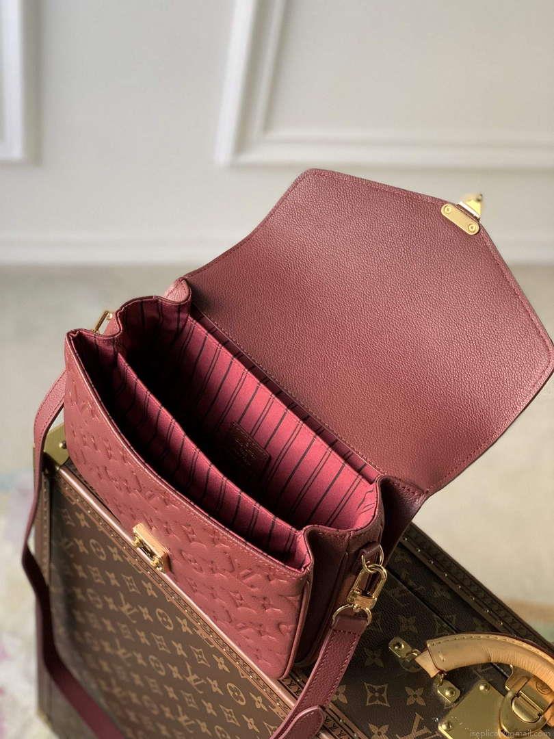 LV M41487 Louis Vuitton Pochette Métis Handbag Wine Red