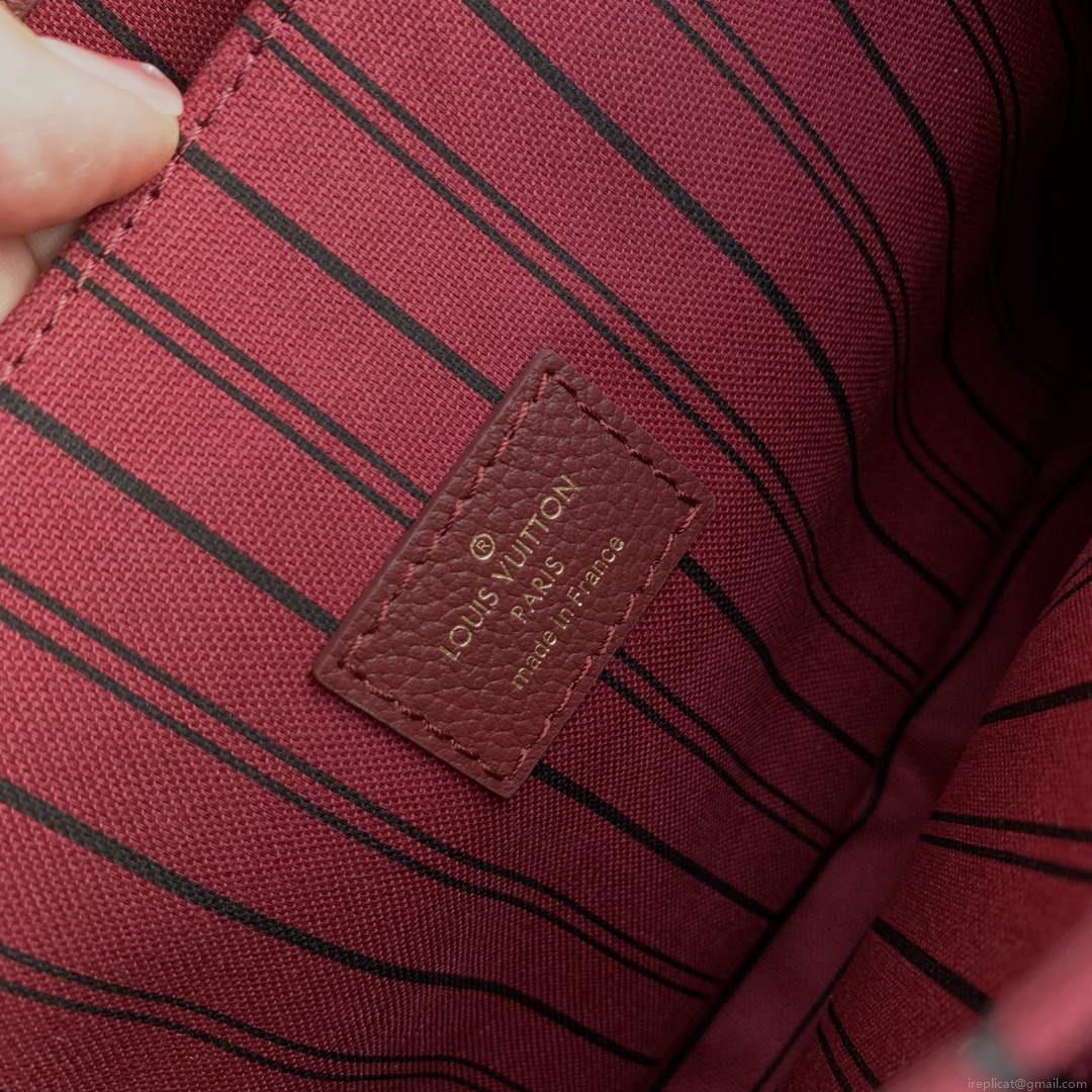 LV M41487 Louis Vuitton Pochette Métis Handbag Wine Red