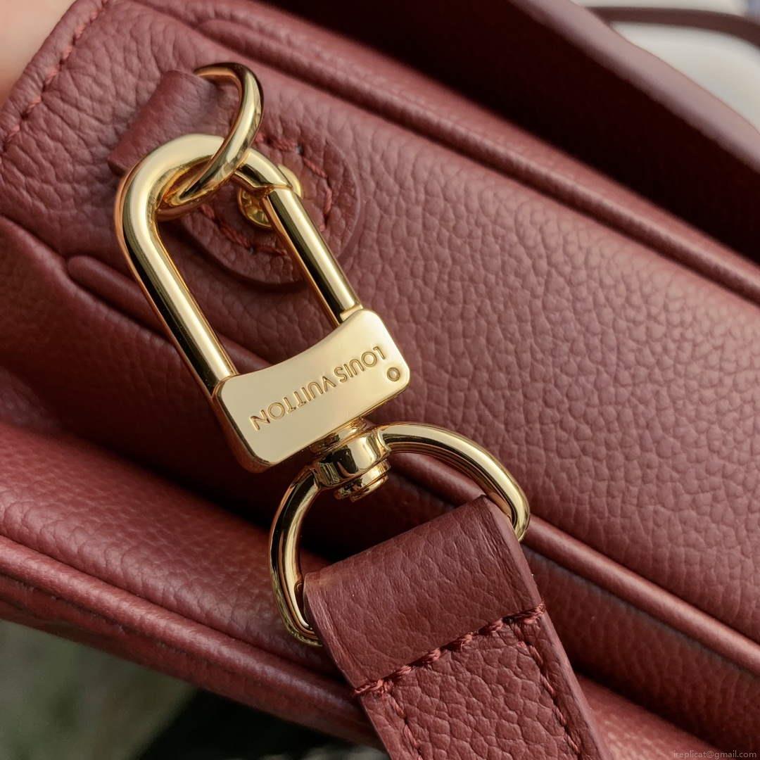 LV M41487 Louis Vuitton Pochette Métis Handbag Wine Red