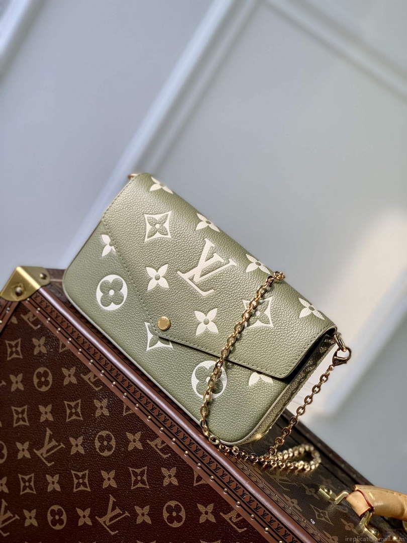 LV M82610 Louis Vuitton Félicie Pochette Bag Grass green