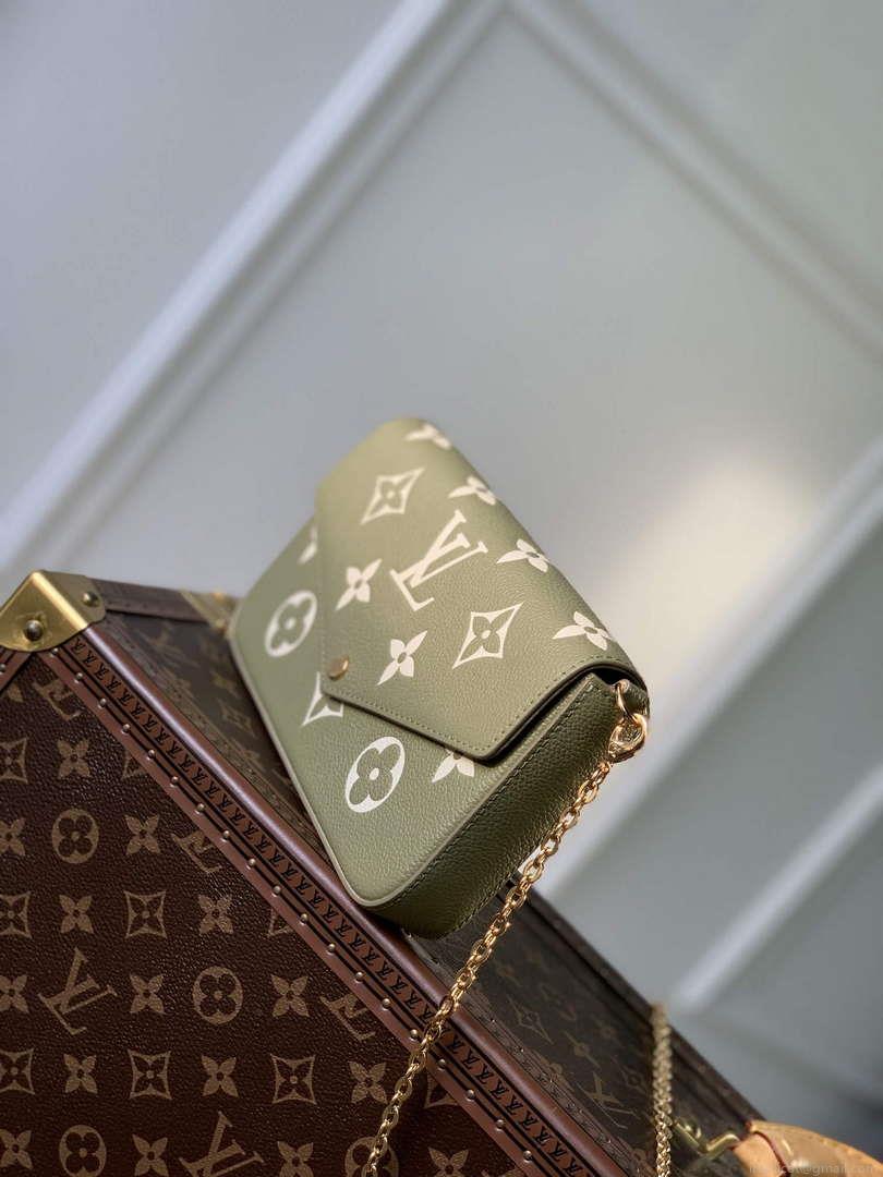LV M82610 Louis Vuitton Félicie Pochette Bag Grass green