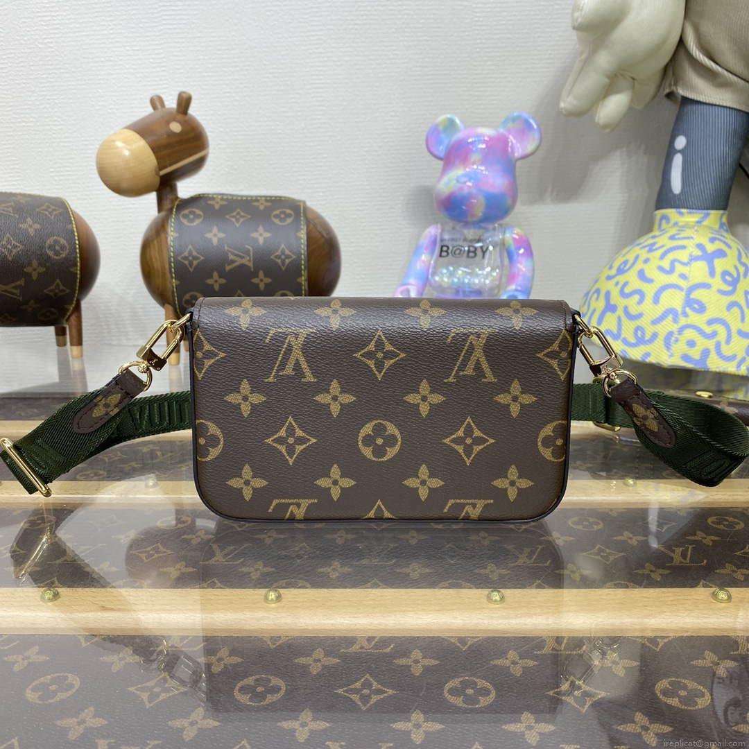 LV M80091 Louis Vuitton Félicie Strap & Go Bag Khaki Green