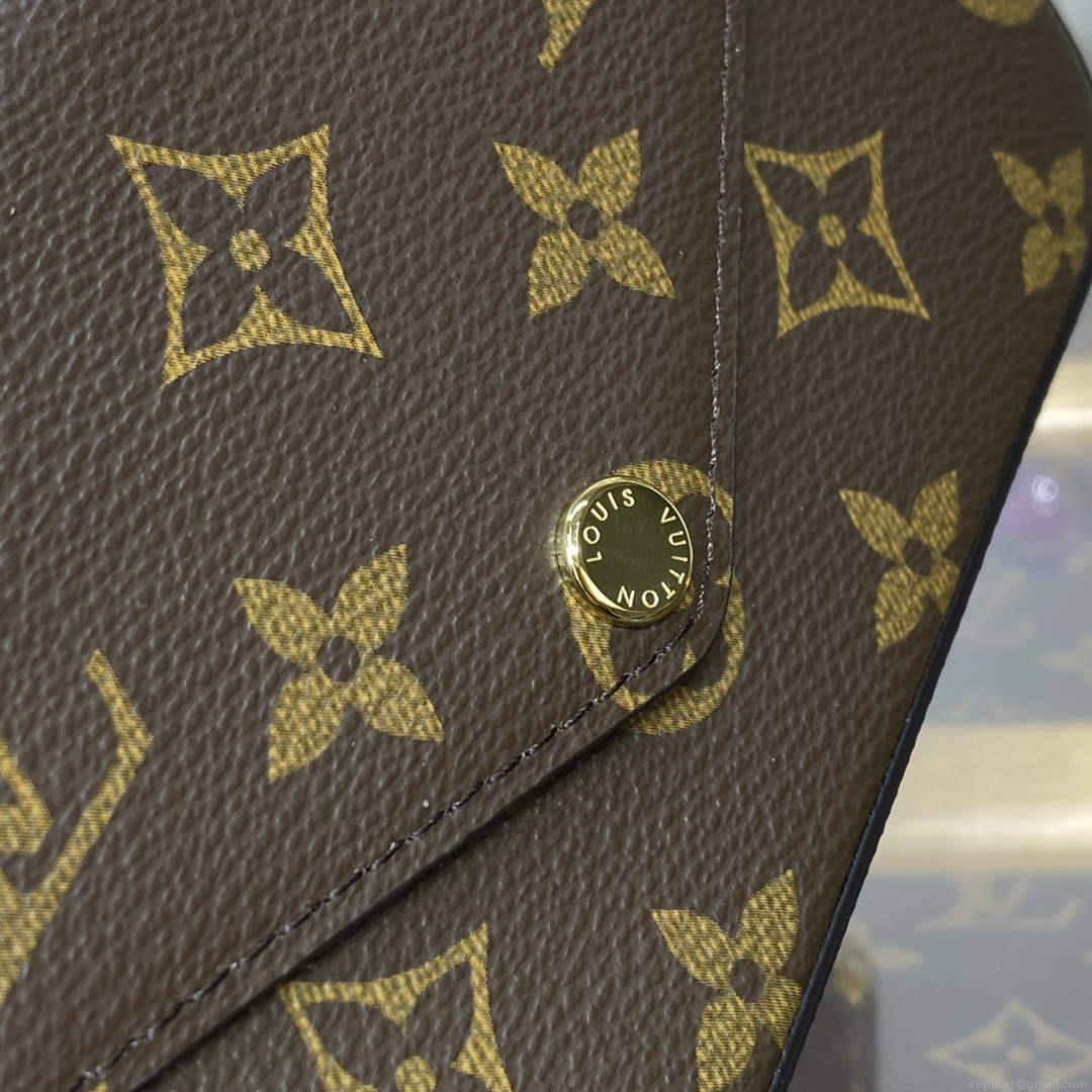 LV M80091 Louis Vuitton Félicie Strap & Go Bag Khaki Green