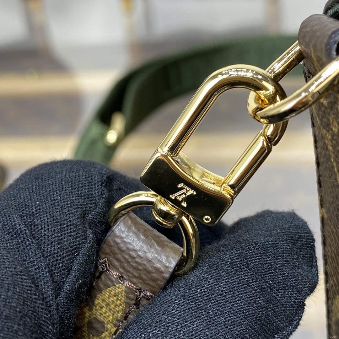 LV M80091 Louis Vuitton Félicie Strap & Go Bag Khaki Green
