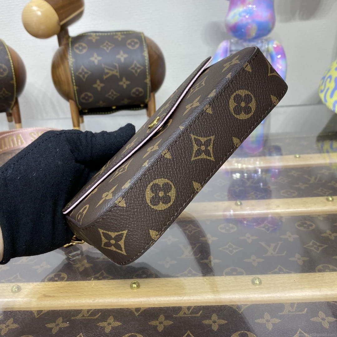 LV M80091 Louis Vuitton Félicie Strap & Go Bag Pink