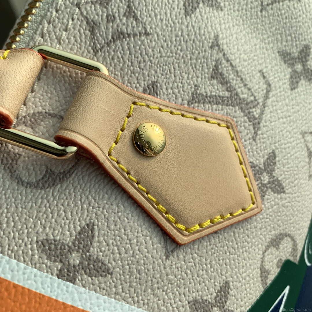 LV M46749 Louis Vuitton Speedy Bandoulière 25 Handbag Beige/Ocher