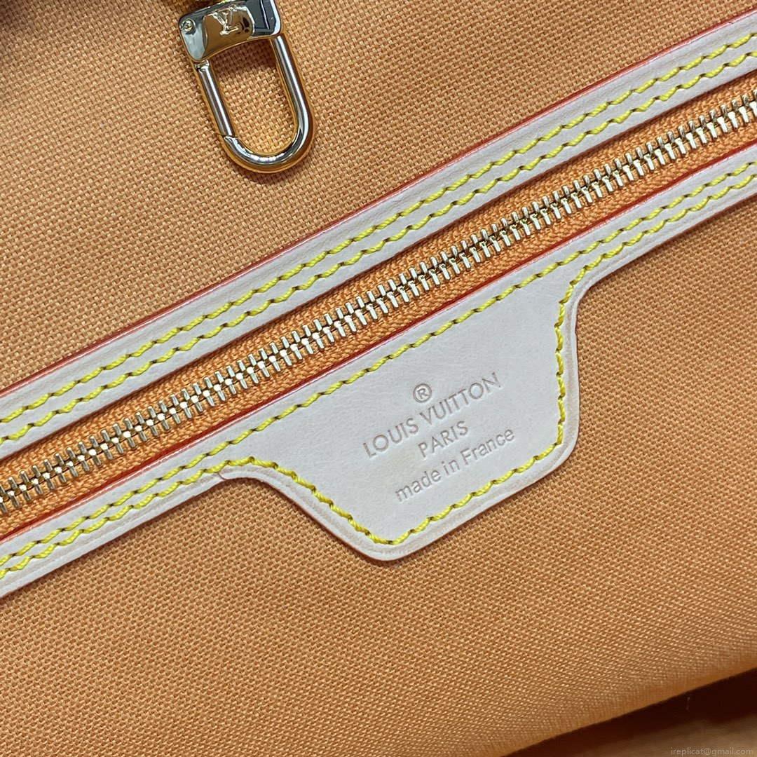 LV M23501 Louis Vuitton Neverfull MM Tote Bag Beige/Ochre