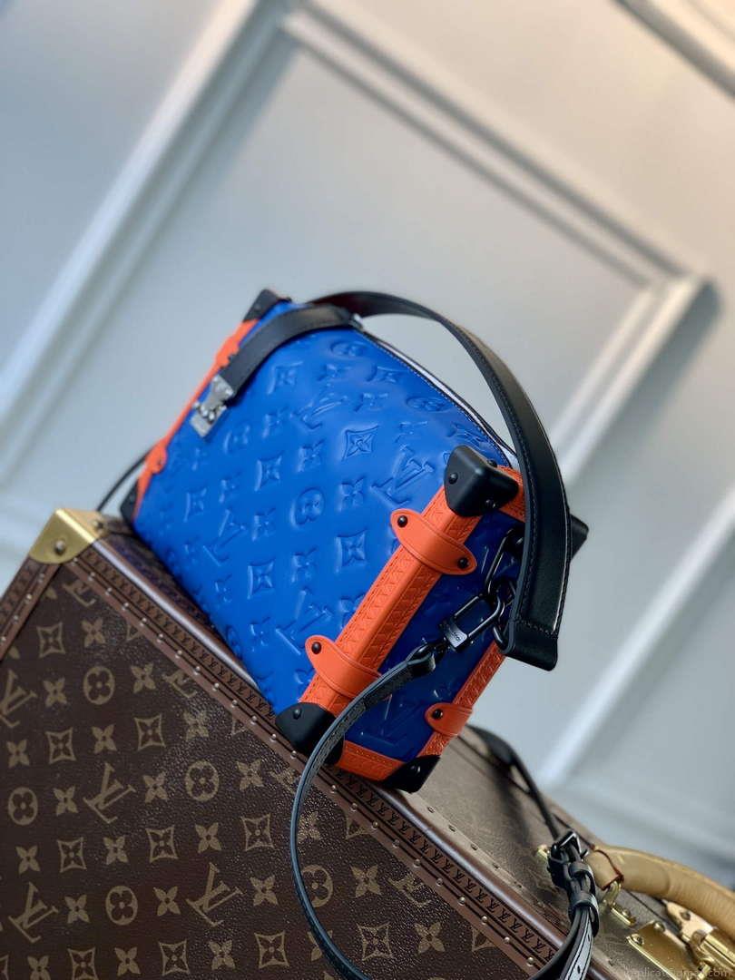 LV M21709 Louis Vuitton Side Trunk PM Bag Blue