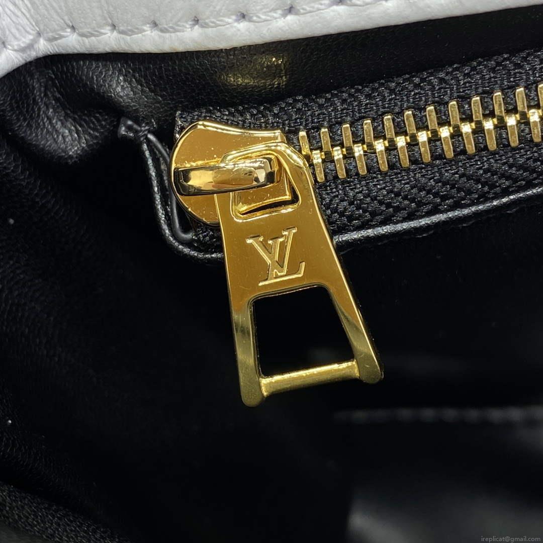 LV M22890 Louis Vuitton GO-14 MM Bag White/Black