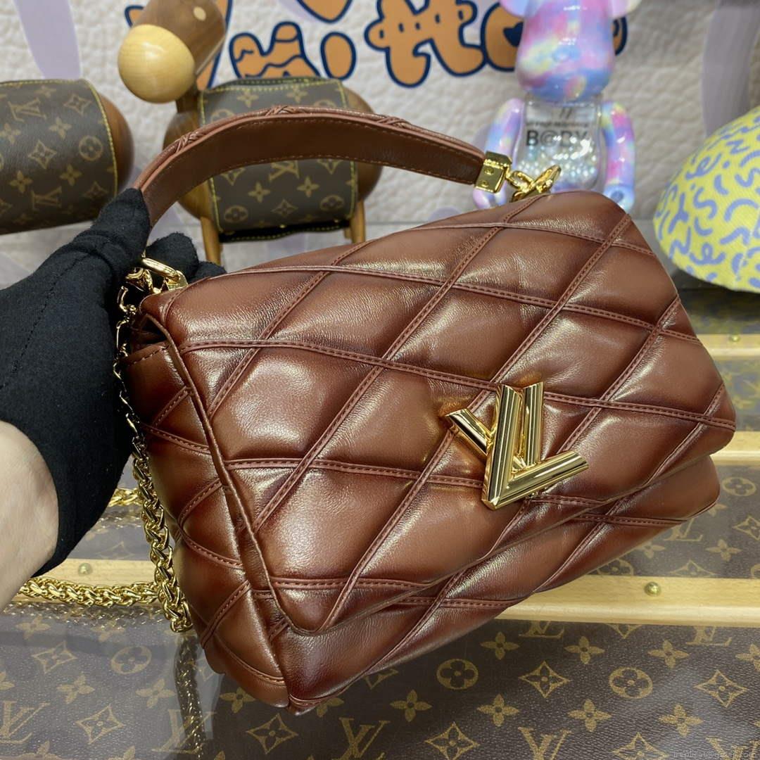 LV M23601 Louis Vuitton GO-14 MM Bag Smoked Tan