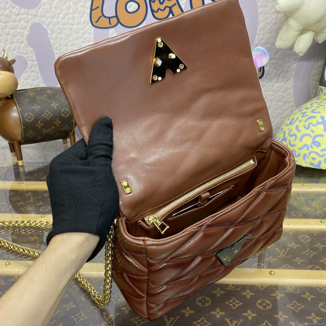 LV M23601 Louis Vuitton GO-14 MM Bag Smoked Tan