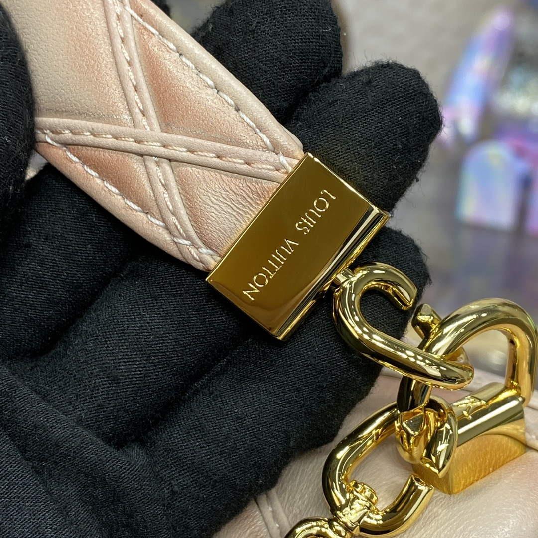 LV M23568 Louis Vuitton GO-14 MM Bag Beige/Pink