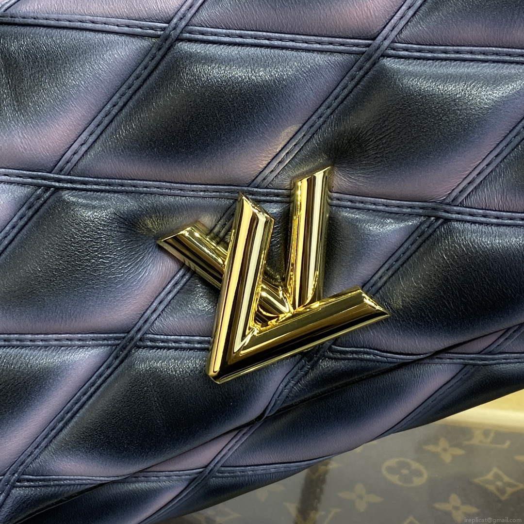 LV M23569 Louis Vuitton GO-14 MM Handbag Black/Pink