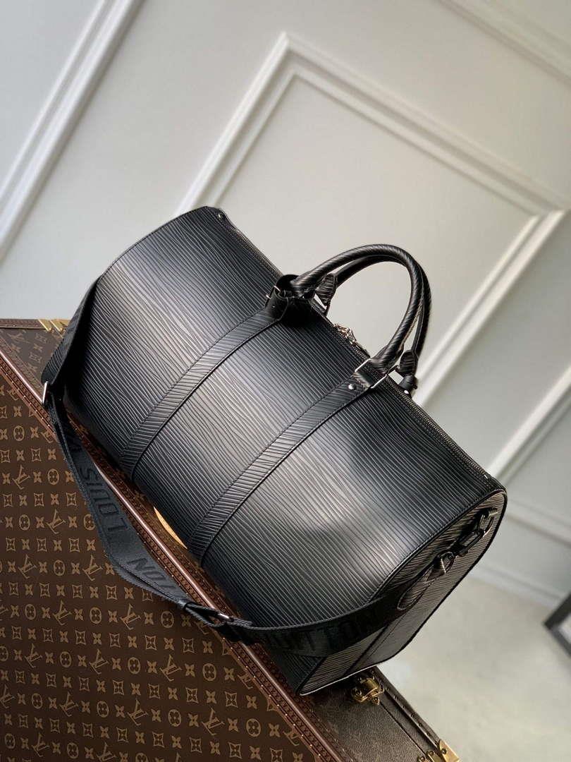 LV M23721 Louis Vuitton Keepall Bandoulière 50 Bag Black