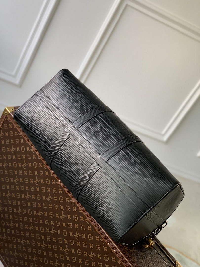 LV M23721 Louis Vuitton Keepall Bandoulière 50 Bag Black