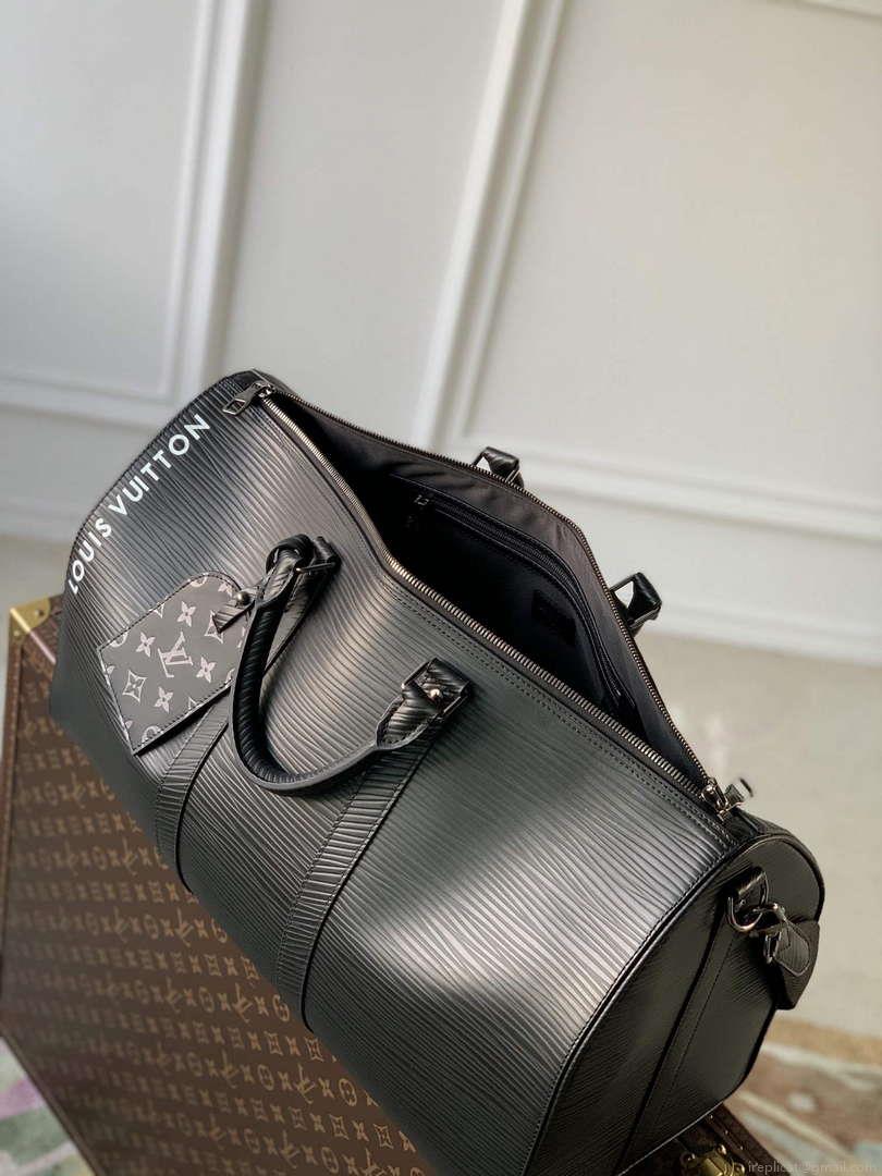 LV M23721 Louis Vuitton Keepall Bandoulière 50 Bag Black