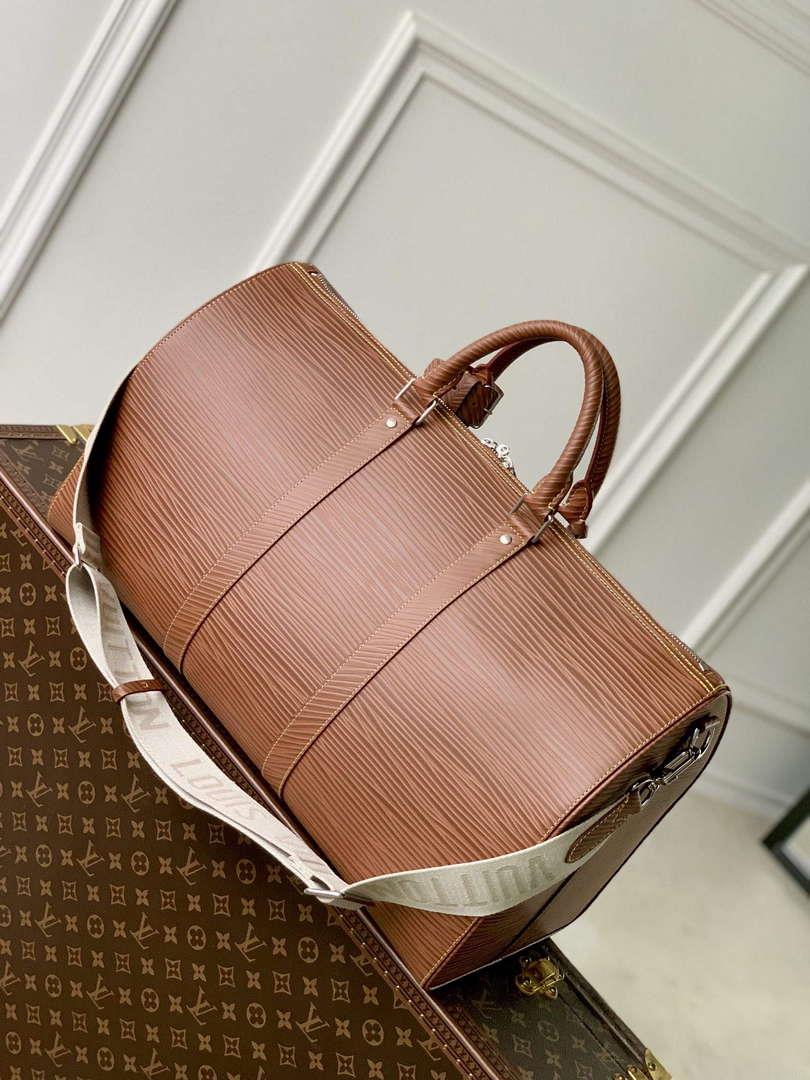 LV M23721 Louis Vuitton Keepall Bandoulière 50 Bag Brown