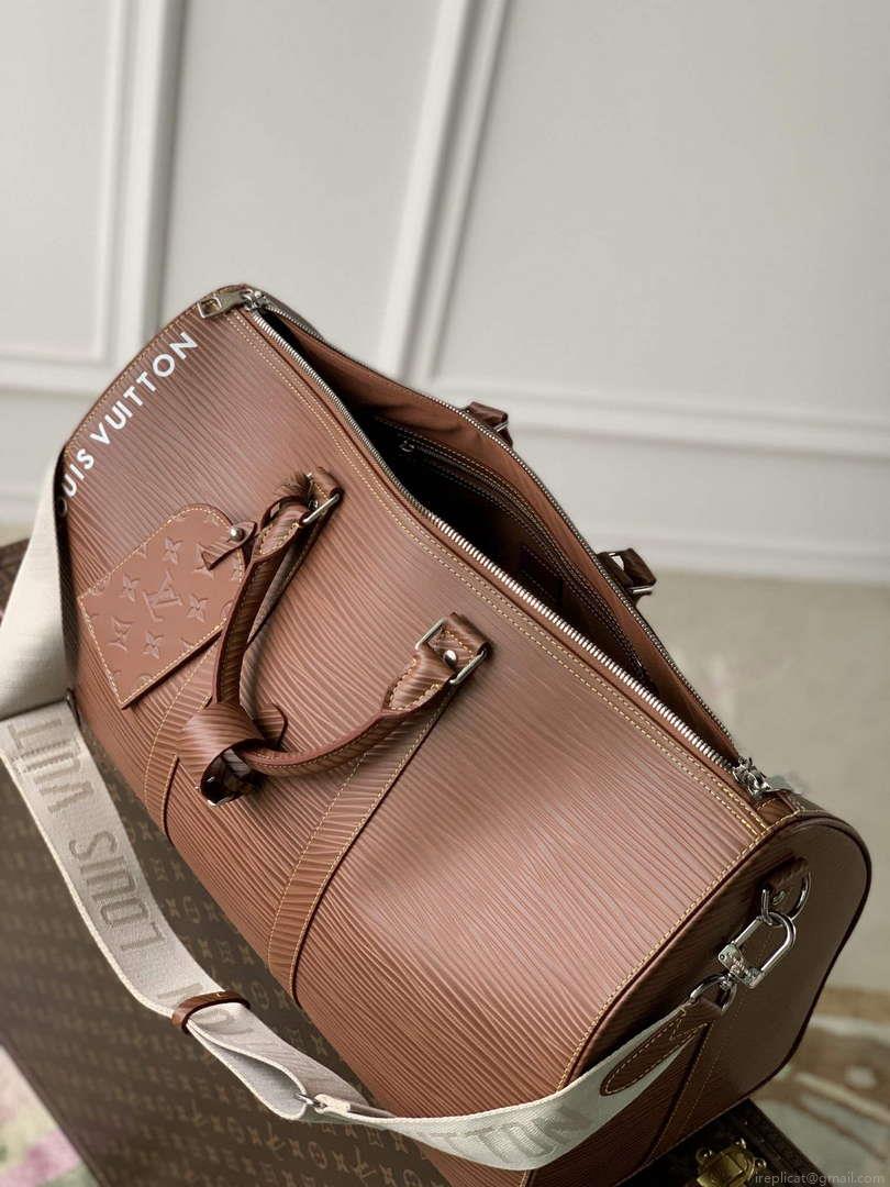 LV M23721 Louis Vuitton Keepall Bandoulière 50 Bag Brown