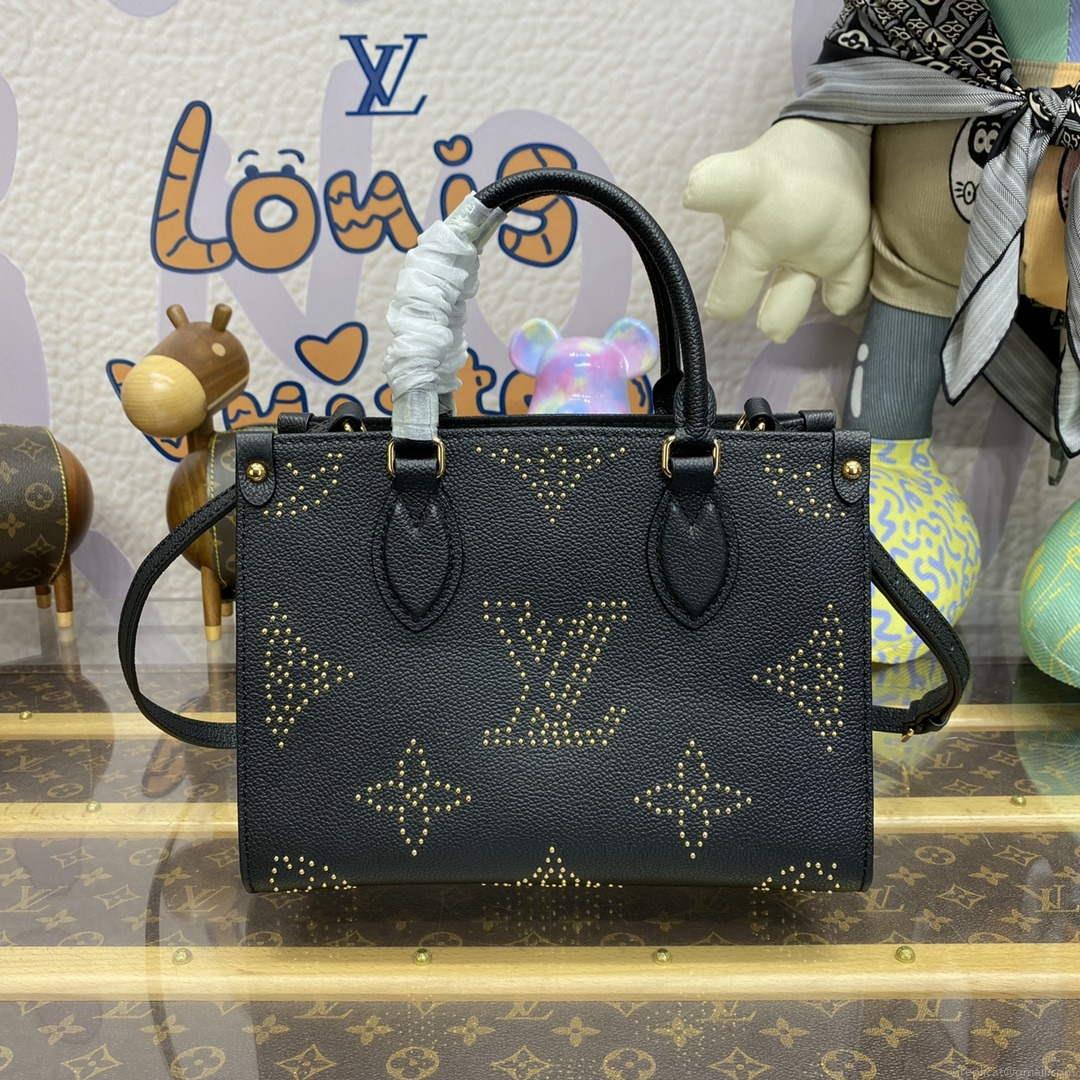 LV M46733 Louis Vuitton OnTheGo PM Handbag Black