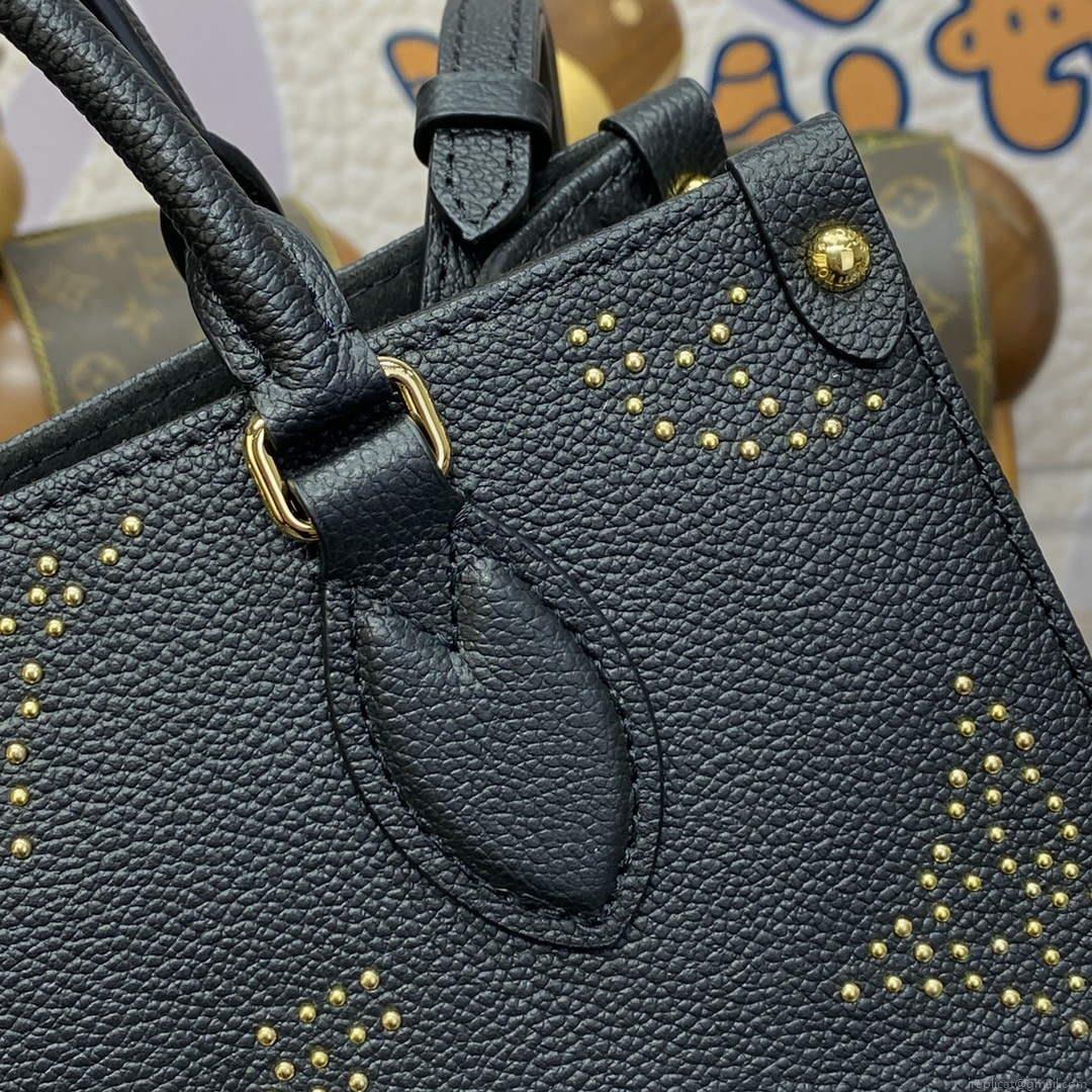 LV M46733 Louis Vuitton OnTheGo PM Handbag Black