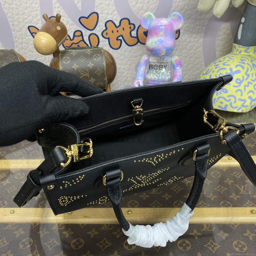 LV M46733 Louis Vuitton OnTheGo PM Handbag Black