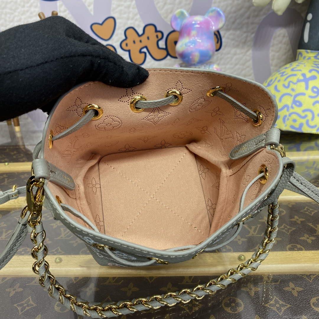 LV M82731 Louis Vuitton Pico Bella Mucket Bag Gray