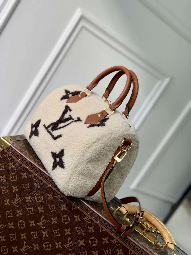 Louis Vuitton LV M23468 Speedy Bandoulière 25 Bag Cream/Brown