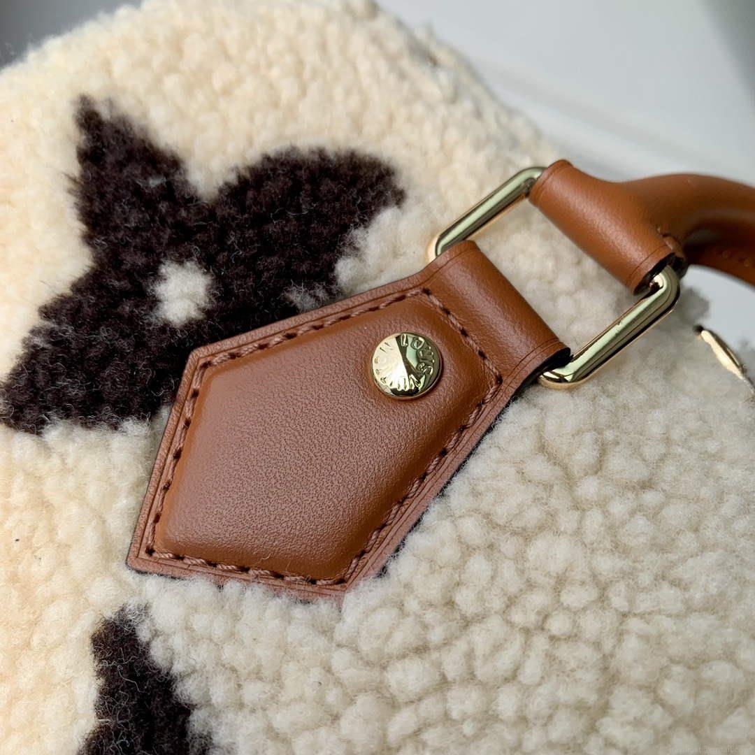 Louis Vuitton LV M23468 Speedy Bandoulière 25 Bag Cream/Brown
