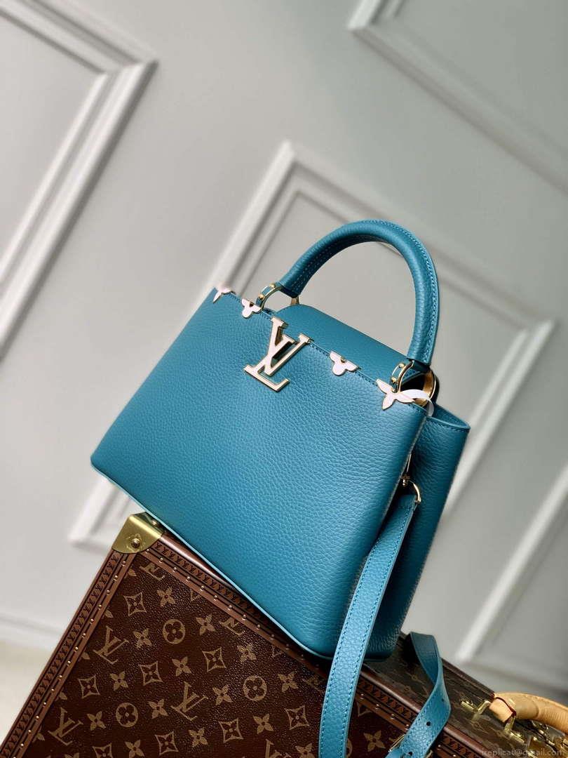 Louis Vuitton LV M23766 Capucines MM Handbag Green
