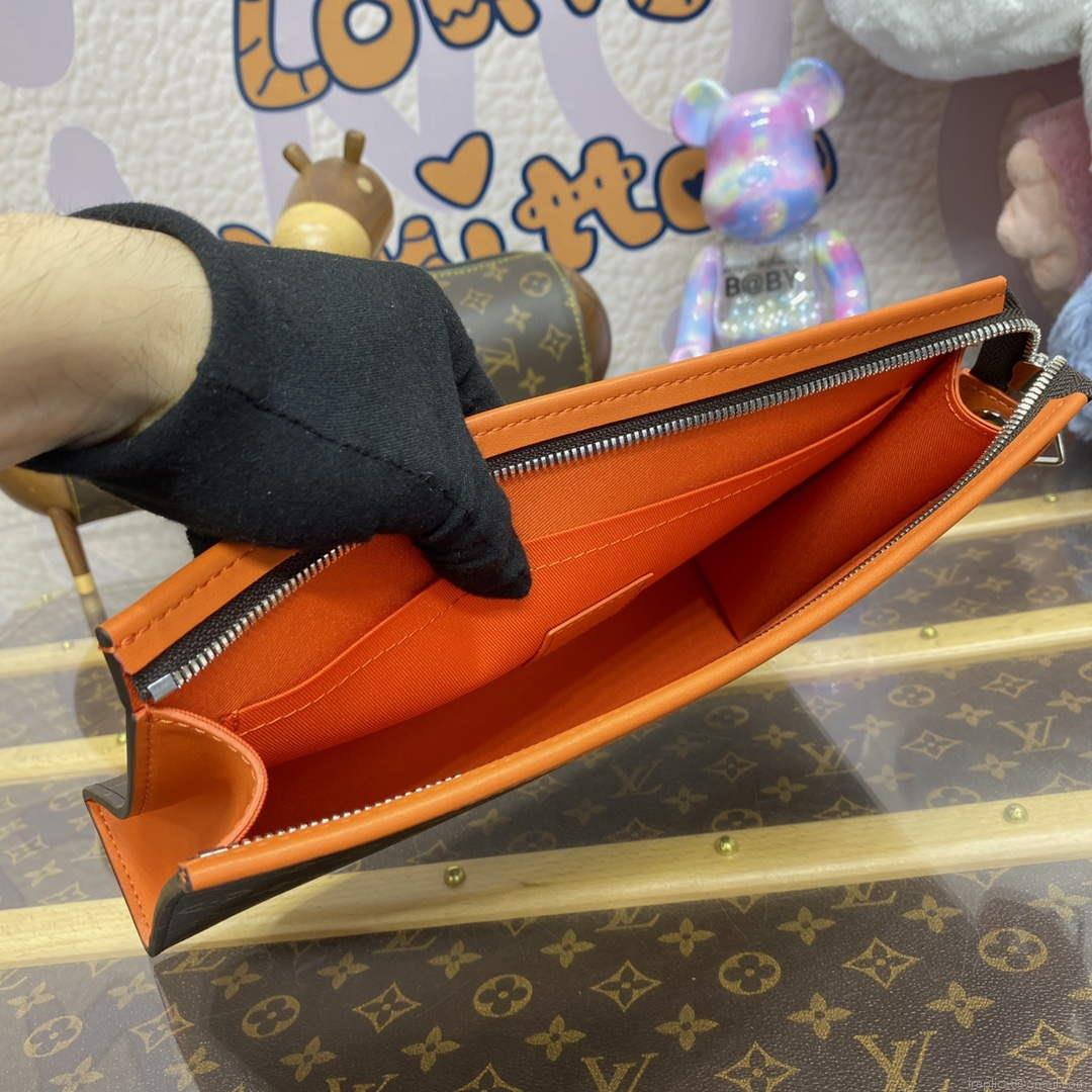 LV M82855 Louis Vuitton Pochette Voyage MM Bag Orange