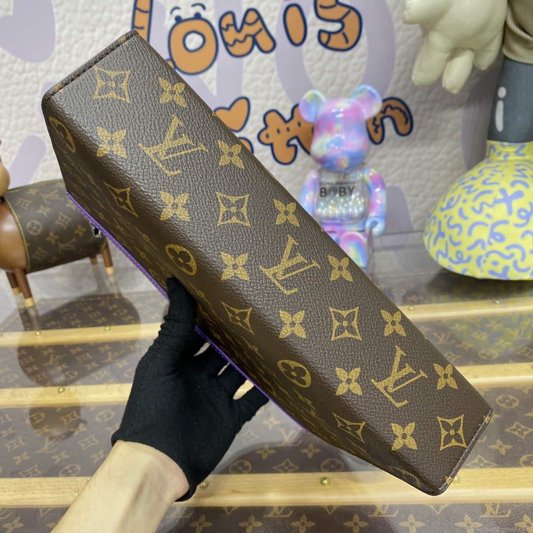 LV M82859 Louis Vuitton Pochette Voyage MM Bag Purple