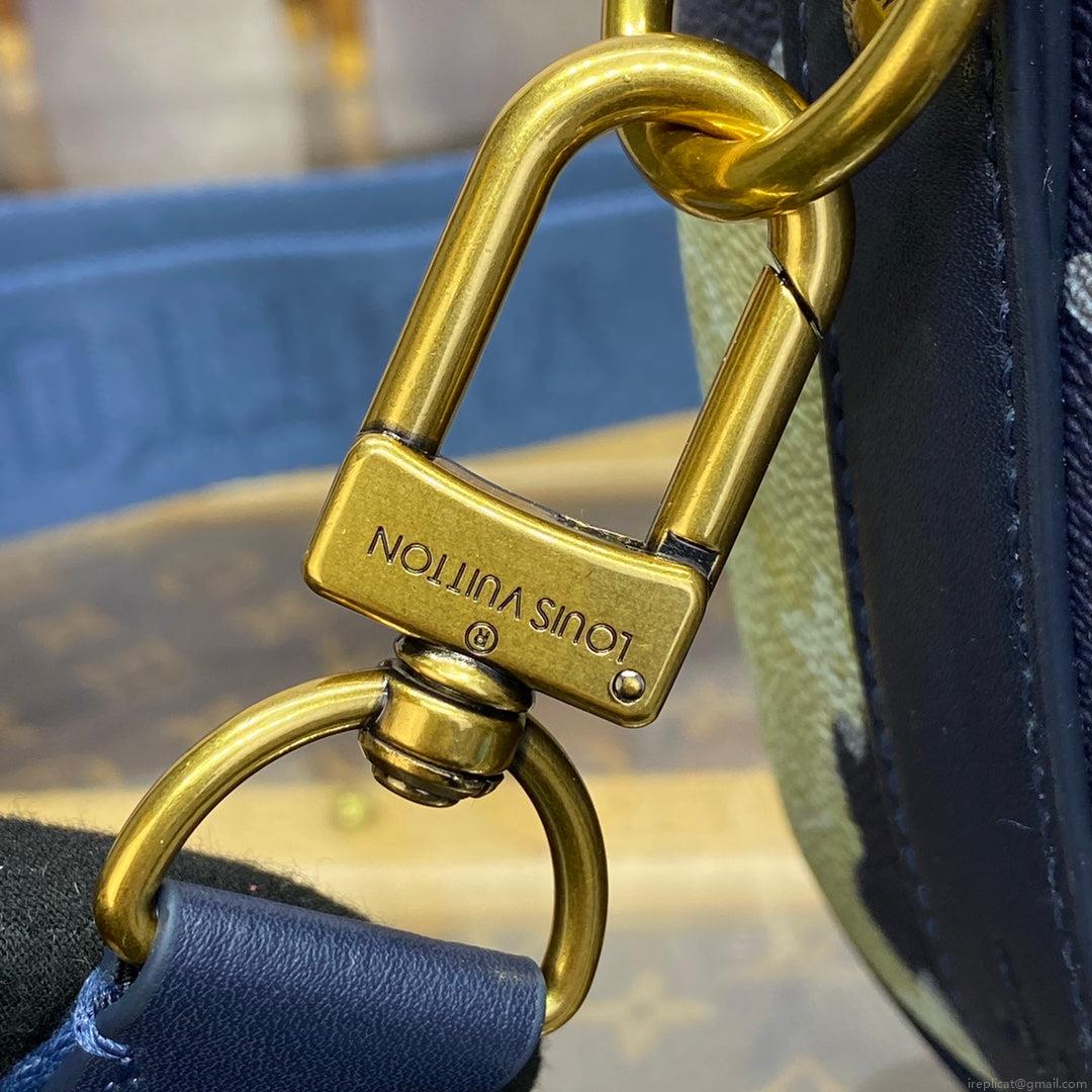LV M46804 Louis Vuitton Keepall Bandoulière 25 Bag Ink Blue