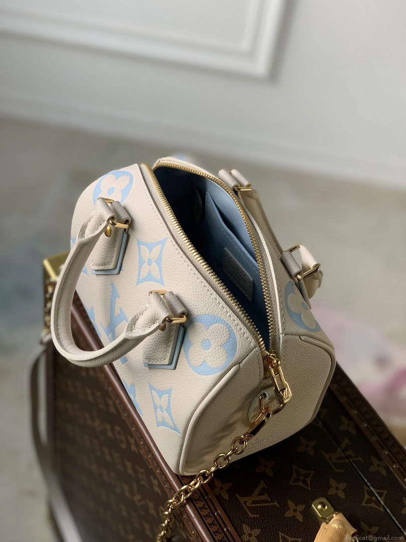LV M46397 Louis Vuitton Speedy Bandoulière 20 Handbag Blue