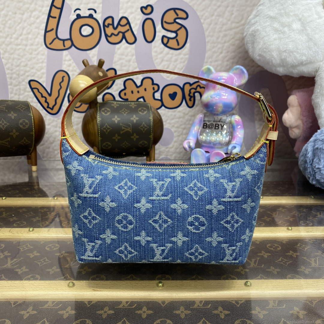 LV M82949 Louis Vuitton Hills Pochette Monogram Denim