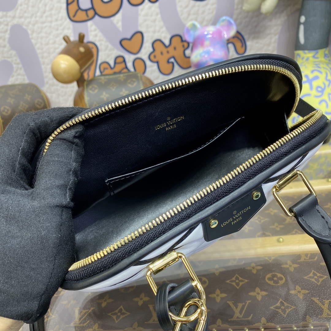 LV M23761 Louis Vuitton Alma BB Bag Black/White