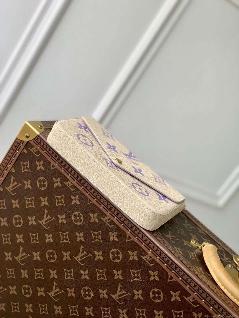LV M82610 Louis Vuitton Pochette Félicie Bag Taro Purple