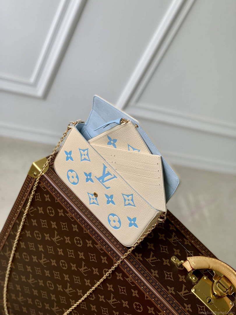 LV M82610 Louis Vuitton Pochette Félicie Bag Blue