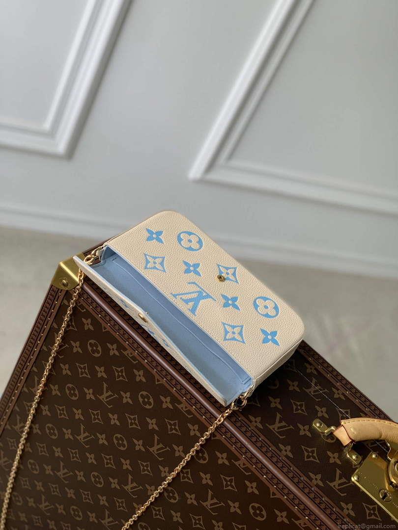 LV M82610 Louis Vuitton Pochette Félicie Bag Blue