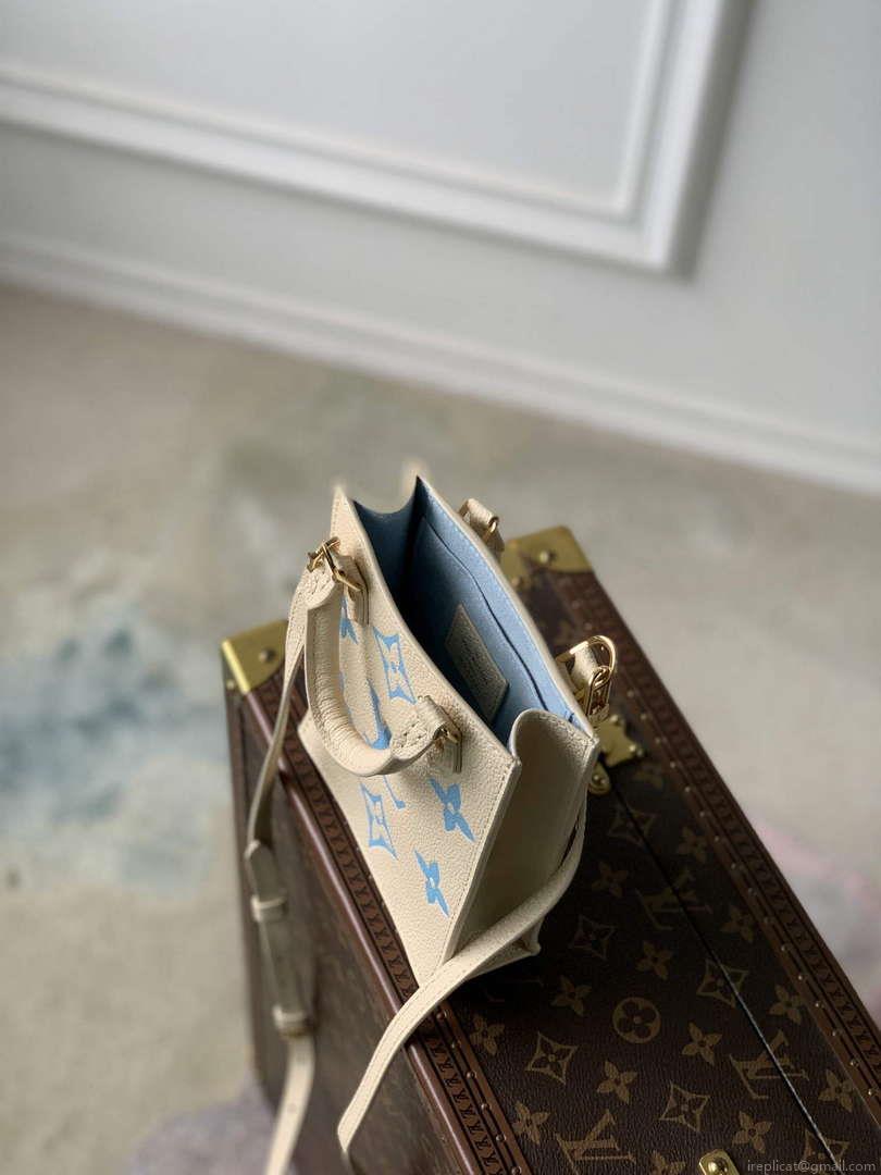 LV M81416 Louis Vuitton Petit Sac Plat Bag Blue