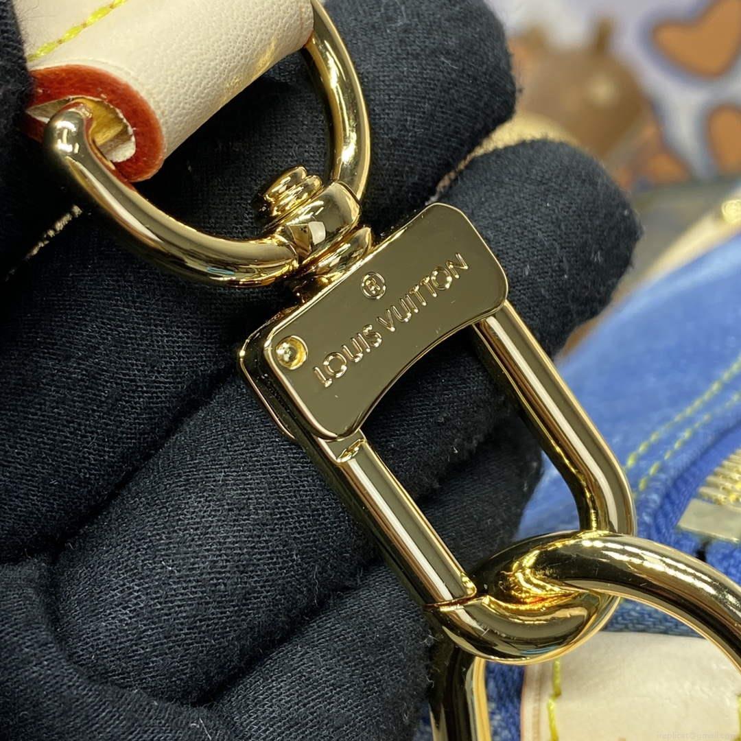 LV M24315 Louis Vuitton Keepall Bandoulière 45 Bag Blue