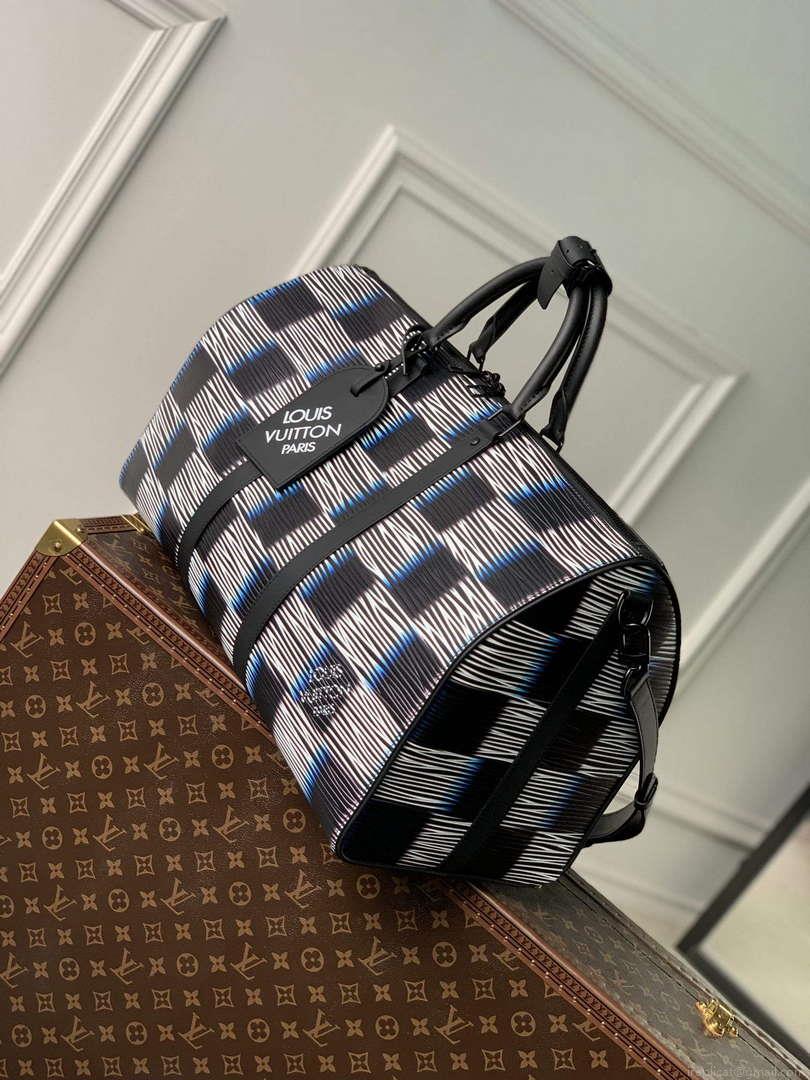 LV M23771 Louis Vuitton Keepall Bandoulière 50 Bag Blue Moon