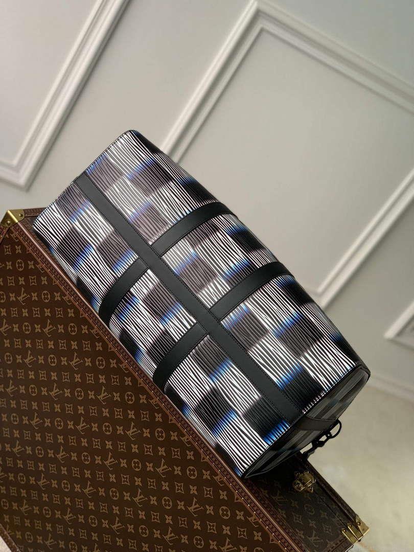 LV M23771 Louis Vuitton Keepall Bandoulière 50 Bag Blue Moon