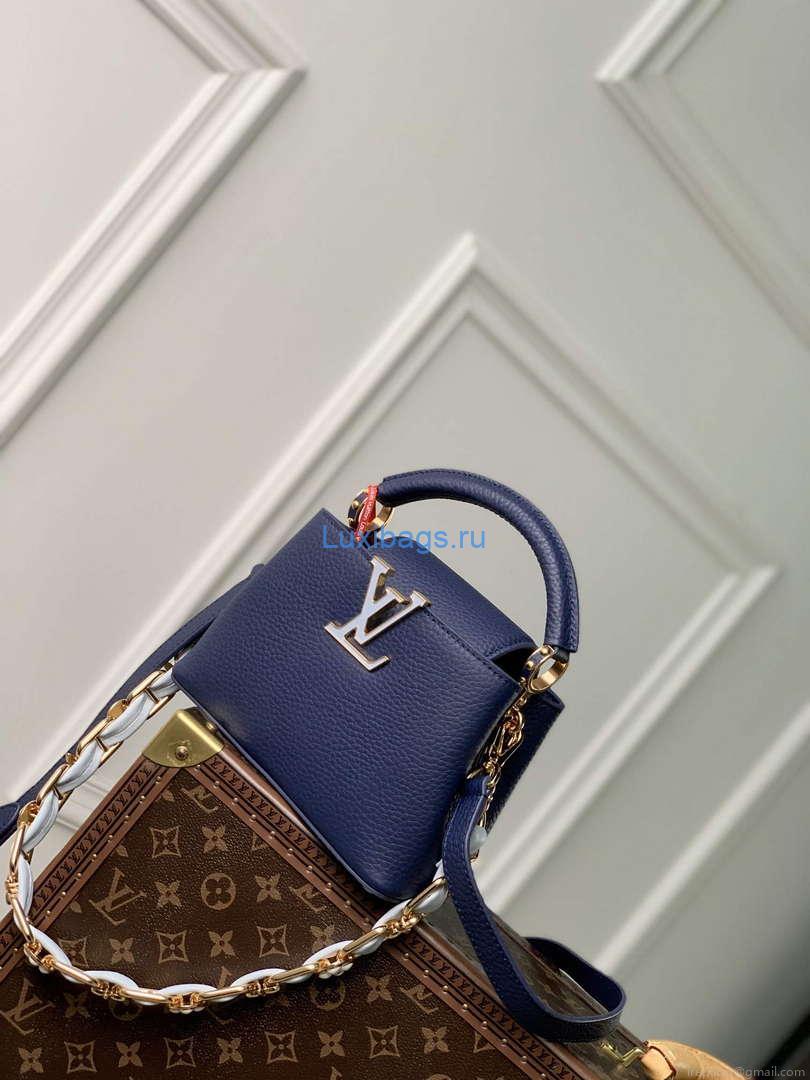 LV M23199 Louis Vuitton Capucines Mini Handbag French Blue