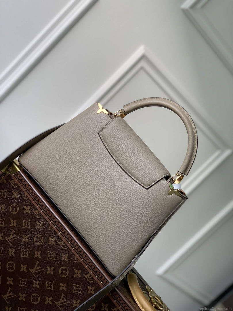 LV M24567 Louis Vuitton Capucines MM Handbag Galet