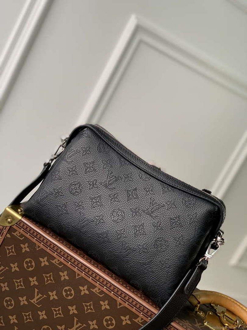 LV M24255 Louis Vuitton Hand It All PM Bag Mahina Black